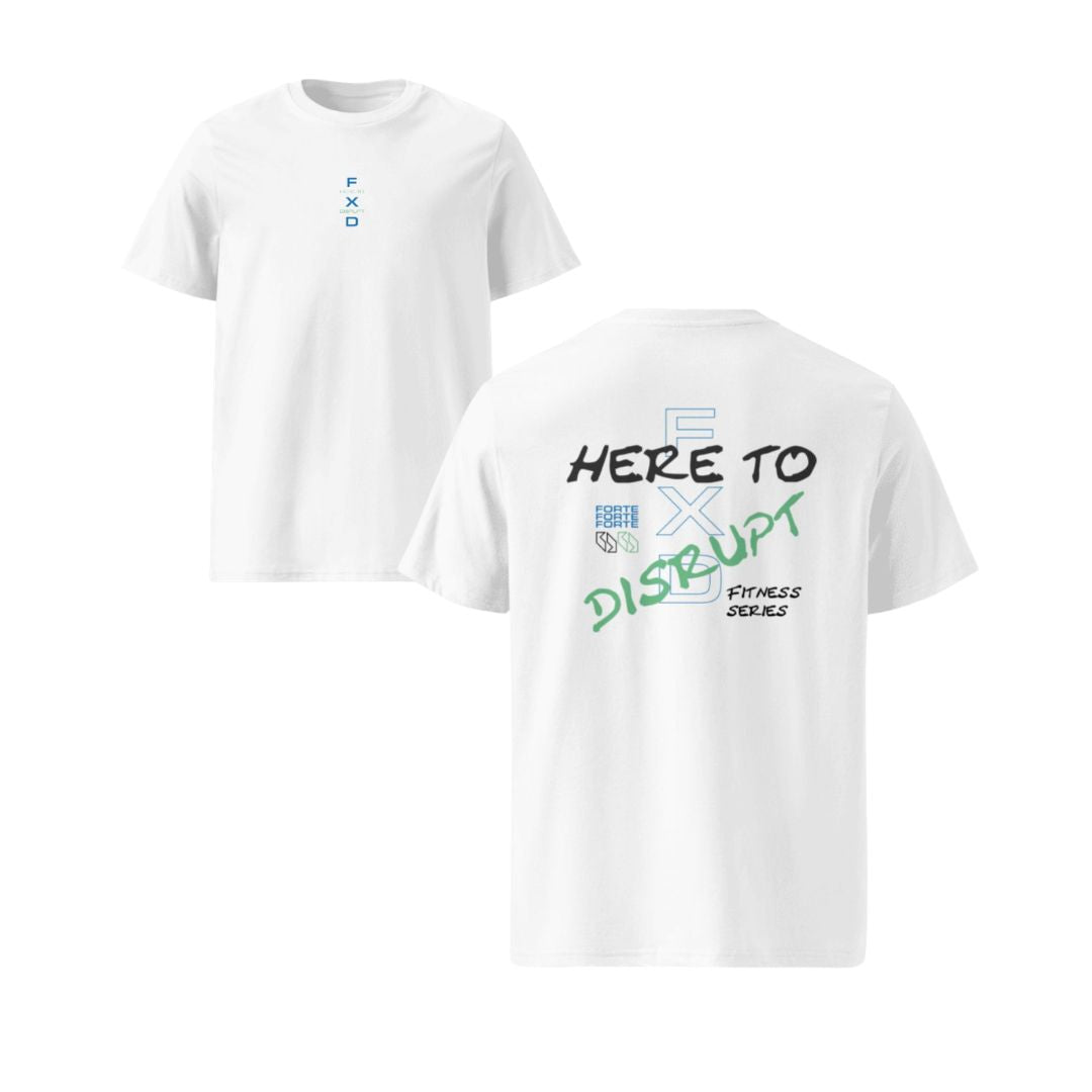 White Here to Disrupt Tee Unisex