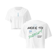 White Here to Disrupt Crop Women's Crop Top