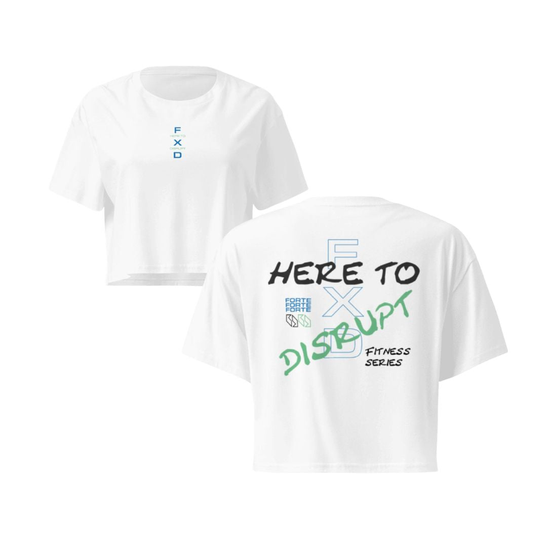 White Here to Disrupt Crop Women's Crop Top