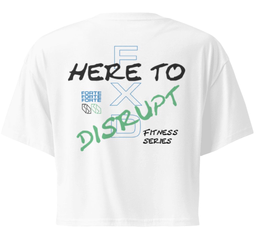 White Here to Disrupt Crop Women's Crop Top